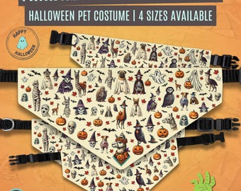 Pañuelo de Halloween para perro: disfraz gótico y espeluznante