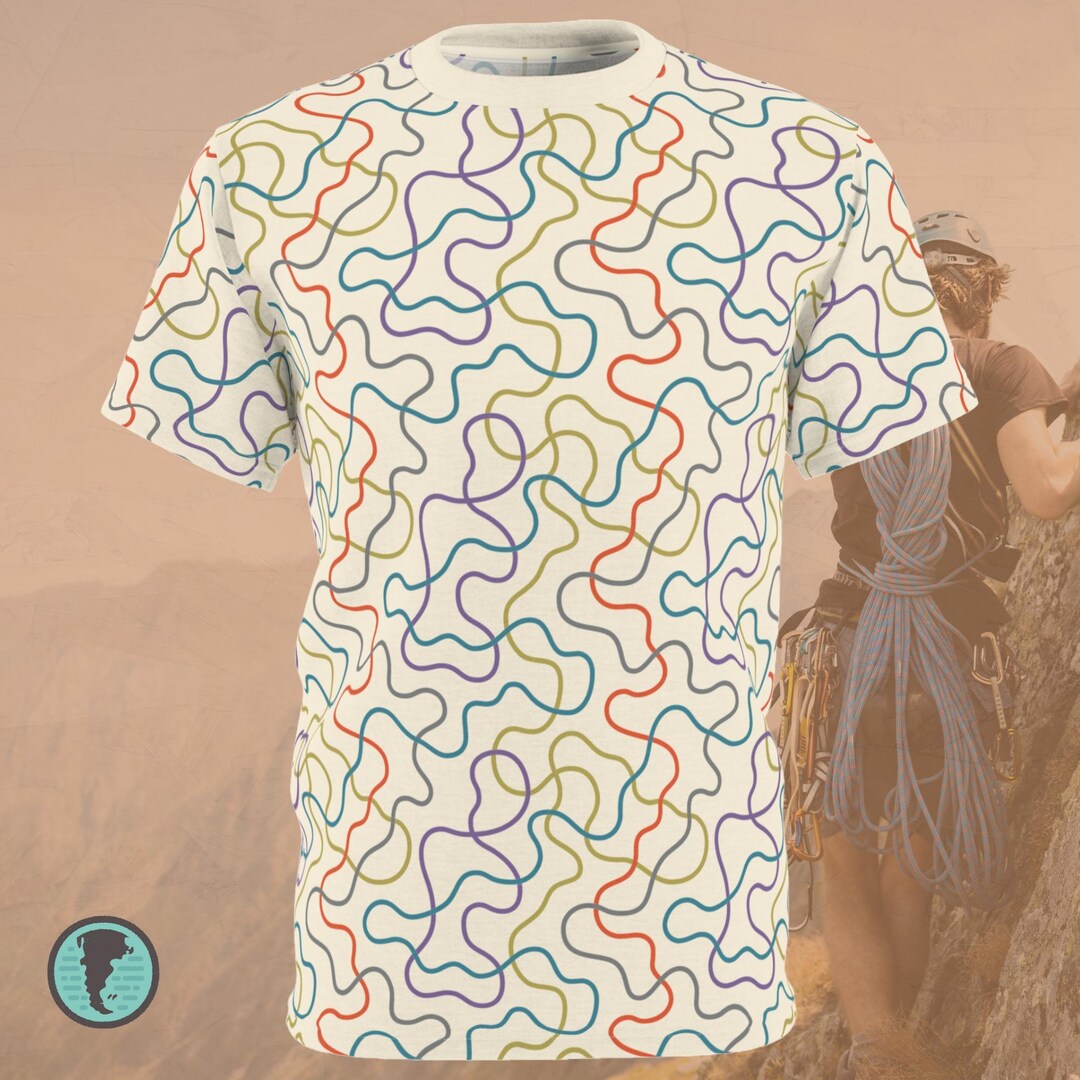 Climbing Rope Shirt | Light Unisex Bouldering Tee | Rock Climbing Gift ...