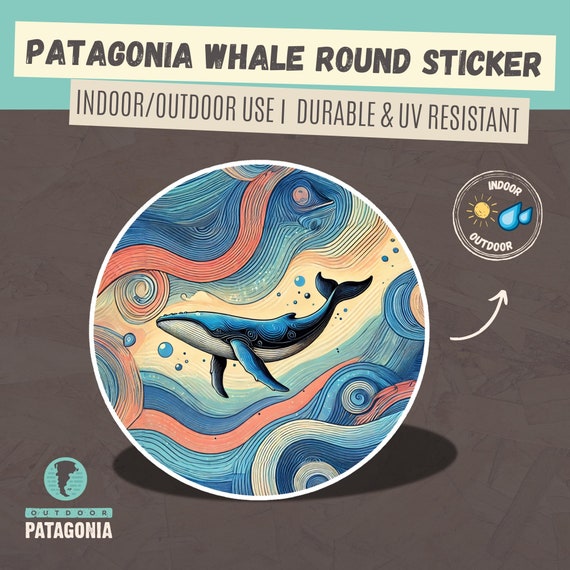 Blue Whale Sticker | Wildlife Ocean Vinyl Decal | Waterproof Nature Art for Laptops & Decor | 5 sizes
