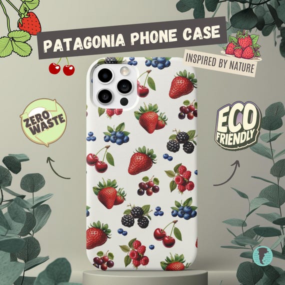 Biodegradable Berry Phone Case | Chile Art Souvenir | Anime Aesthetic Plant Phone Cover