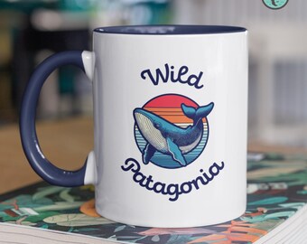 Patagonia Whale Coffee Mug: Ocean Nautical Gift (11oz & 15oz)