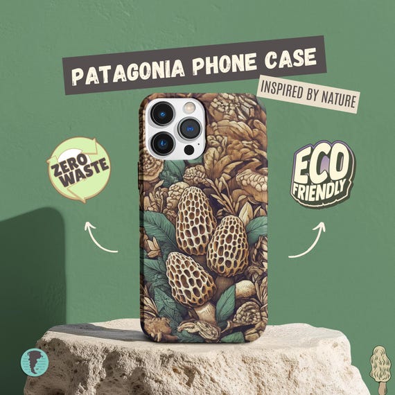 Morel Mushroom Biodegradable Phone Case | Eco-Friendly Bamboo Forest Design for iPhone and Samsung