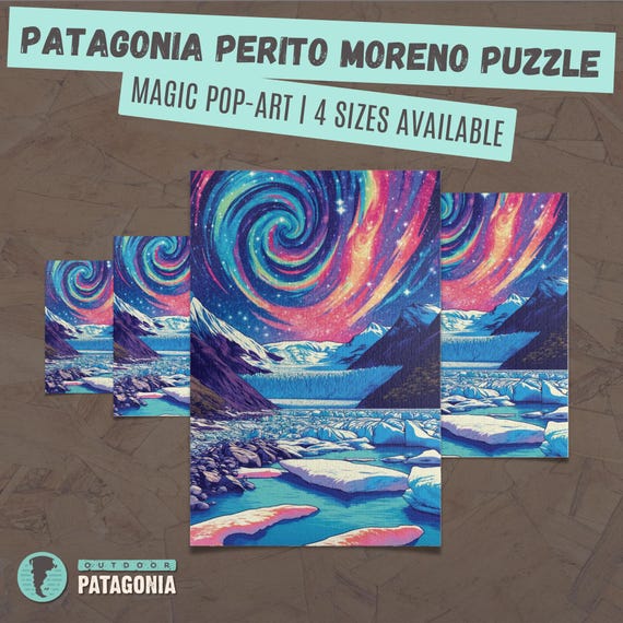 Patagonia Glacier Puzzle | Perito Moreno Winter Puzzle | Argentina Landscape Jigsaw |  1000 Piece Puzzle