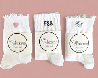 Personalized Pilates & Yoga Grip Socks – Custom Embroidered Workout Socks, Barre, Dance, Gym Gift