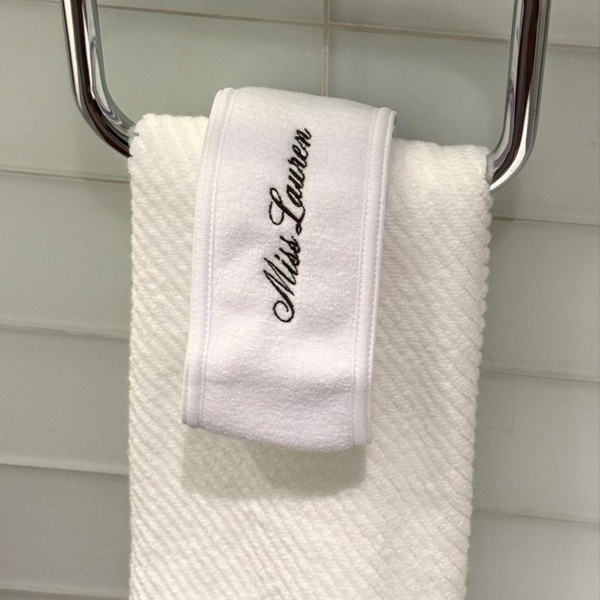 Personalized Embroidered Spa Wrap Headband | Custom Makeup & Skincare Hair Wrap | Monogrammed Towel Headband Gift | Valentines Gift