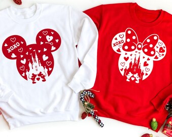 Disney Valentine Sweatshirt, Mickey Valentines, Minnie Valentine Sweatshirt, Disney Couple Valentine Sweatshirt,Disney Valentines Day