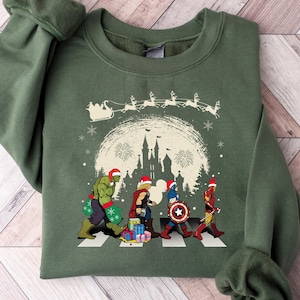 Superhero Christmas Sweatshirt,Avengers Team Sweatshirt,Marvel Avengers Characters Sweatshirt,Avengers Sweatshirt,Xmas Party Sweatshirt
