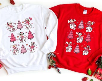 Vintage Mickey and Friends Christmas Sweatshirt, Disneyland Xmas