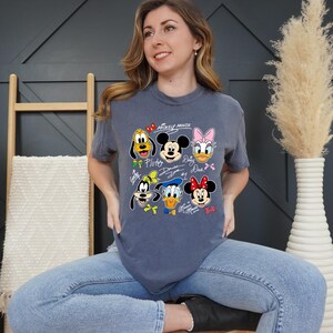 Coquette Bows Signatures Mickey and Friends T-Shirt, Mickey and Co Disney Shirt, Disney World Shirt, Disneyland T-Shirt, Magical Kingdom Tee