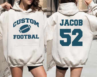 Custom Football Team Hoodie: Personalized Game Day Mom Cheer Sweatshirt