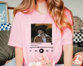 Comfort Colors Personalized Song & Photo Shirt: Music Lover Gift