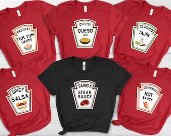 Condiments Halloween Costume T-Shirt: Matching Group Party Shirt