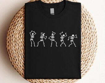 Dancing Skeleton Halloween T-Shirt: Unisex Costume Shirt