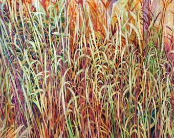 Prairie Grasses a limited edition giclee of an original watercolor