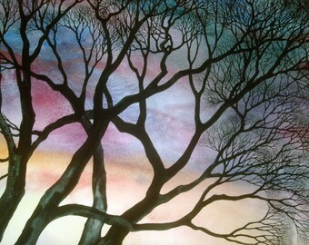 Before Night Falls IV an original Watercolor