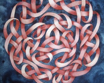 Knot Mandala VII an original watercolor