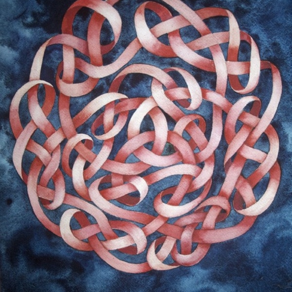 Knot Mandala VII an original watercolor