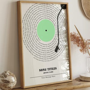Stampa personalizzata del testo della canzone, stampa personalizzata della nostra canzone, regalo di nozze, anniversario di carta, decorazione murale musicale, primo ballo, la nostra melodia