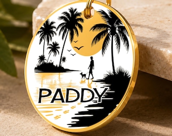 Personalised Dog Tag, Custom Pet ID Tag for Dogs & Cats, Engraved Stainless Steel Collar Tag, Unique Animal Name Tag, Gift for Pet Lovers