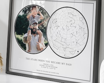 Personalized Star Map Print – Father's Day Gift, Custom Constellation Art