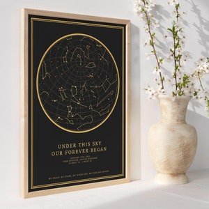 Custom Star Map Print - Anniversary, Wedding, Valentine's Gift