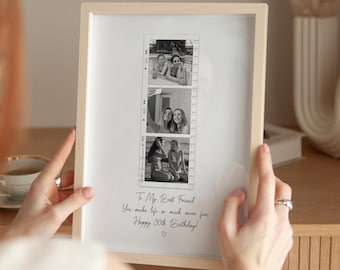 Gift for Best Friend or Sister, Polaroid Style Print, Custom Photo Keepsake, 30th Birthday Gifts for Best Friend, Personalised Present