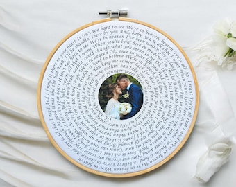 Personalized Wedding Song Cotton Canvas Print, 2nd Anniversary Gift
