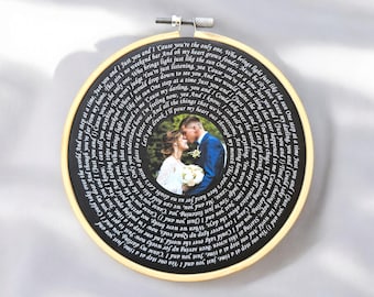Letra personalizada de la canción del primer baile en algodón, recuerdo de boda