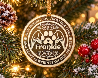 Personalised Pet Memorial Christmas Ornament, Dog Loss Gift, Pet Remembrance Decoration