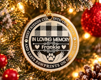 Pet Memorial Christmas Ornament, Dog Loss Gift, Pet Remembrance Decoration