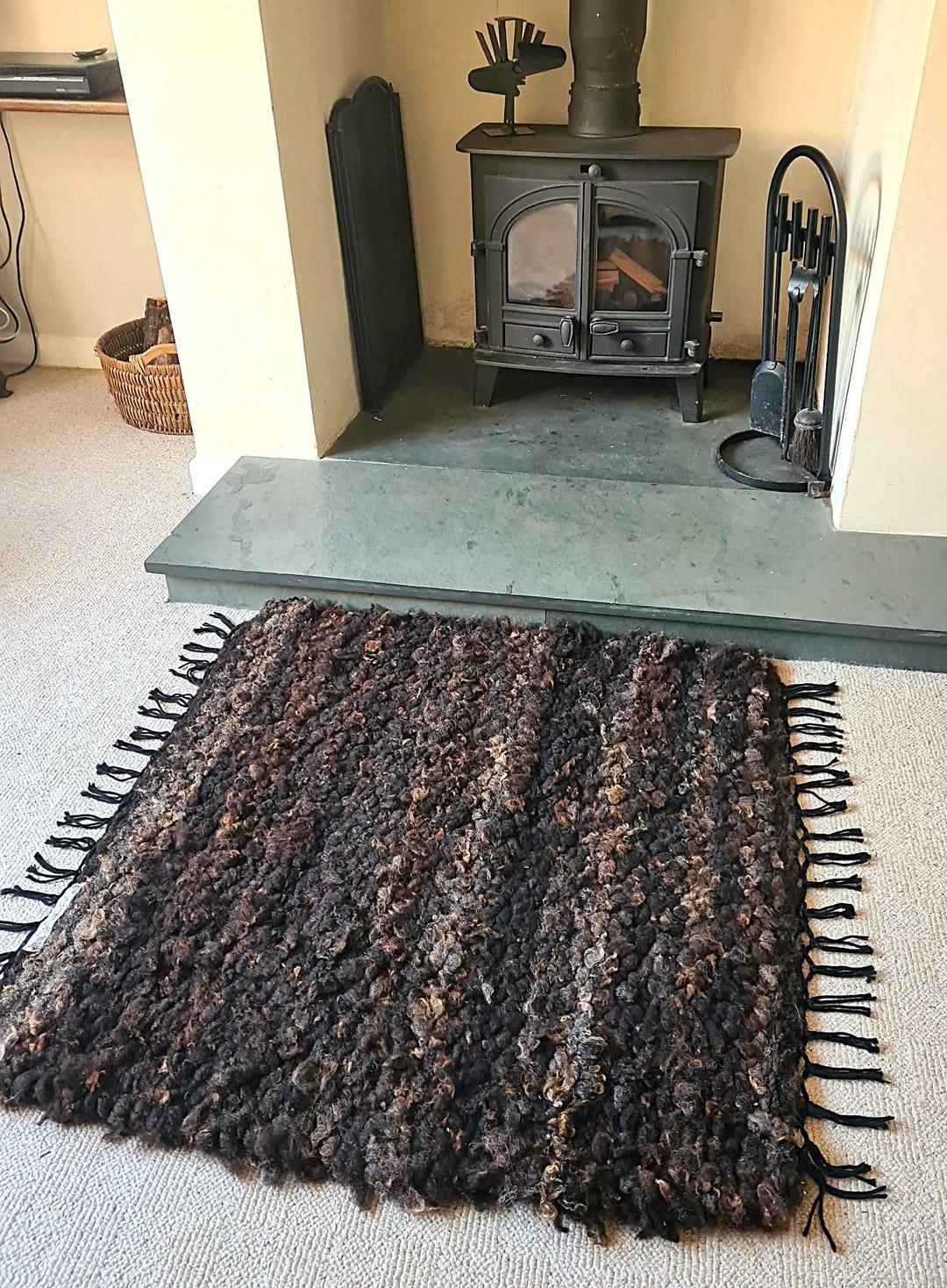 Gorgeous Zwartble Peg Loom Rug 94cm X 90cm - Etsy