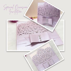 Cartão recortado para todas as ocasiões, SVG, PDF, ideias para convites, convites de casamento DIY, convites para quinceanera