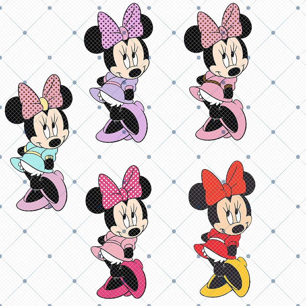 Minnie Mouse PNG, PDF Assorted Colors, Minnie Mouse Decorations, Minnie ...