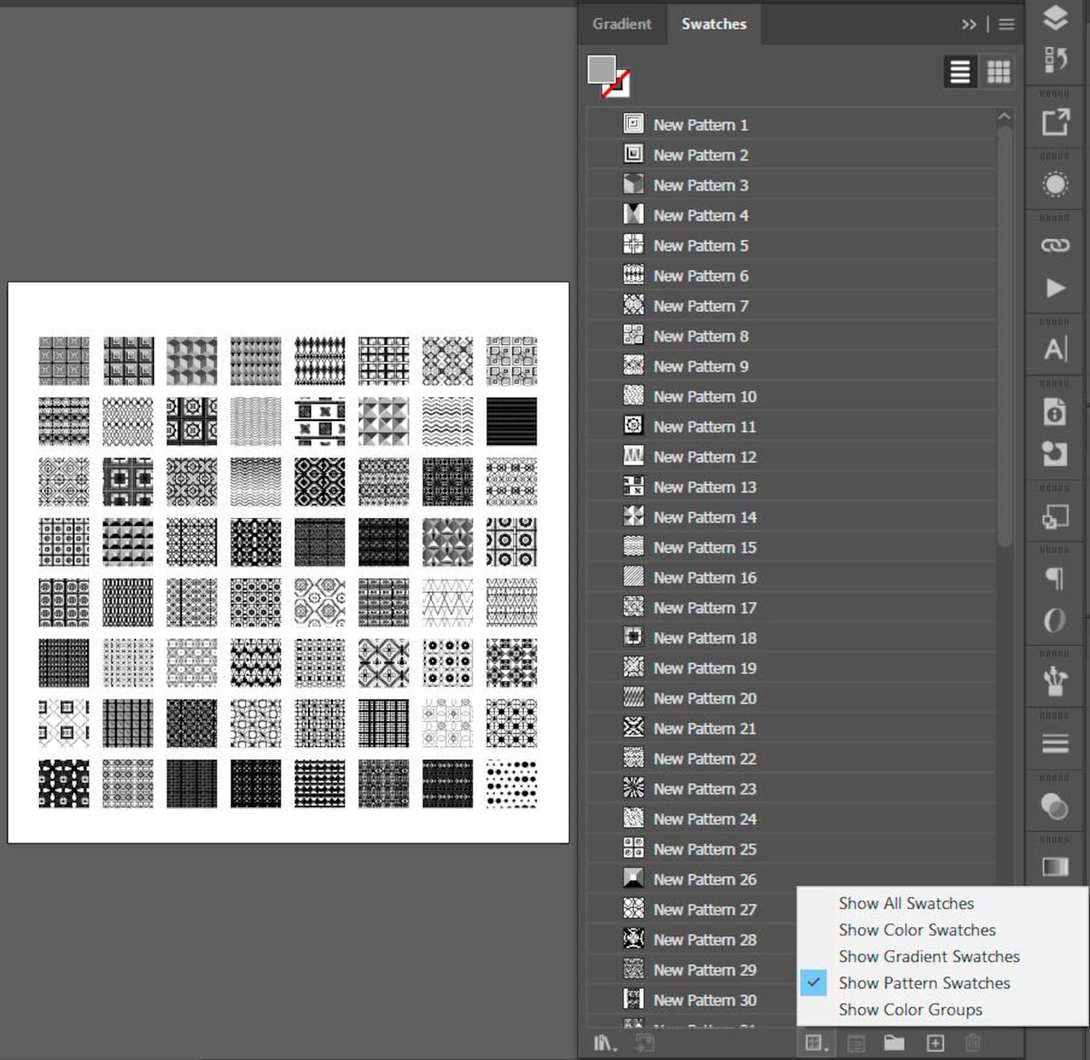 64 Seamless Vector Patterns for Adobe Illustrator - Etsy