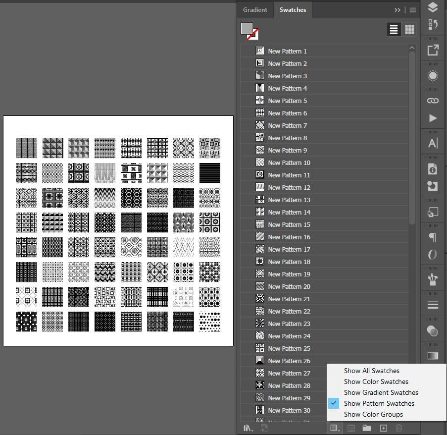 64 Seamless Vector Patterns for Adobe Illustrator - Etsy