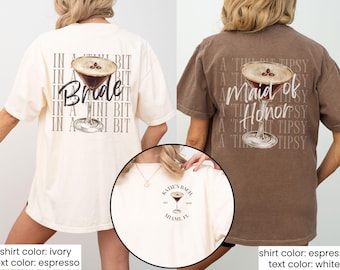 Espresso Martini Bachelorette Shirt, Bikinis and Martini Bachelorette Tshirt Custom Bachelorette Party Gift Personalized Bridesmaid Proposal