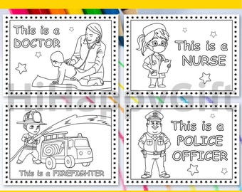 Community Helpers Coloring Pages: Printable PDF Worksheets for Preschool