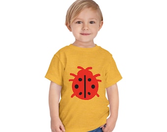 Nyckelpiga småbarnströja | Naturträdgårdströja | Barninsektströja | Unisex 2T-5T | Födelsedagspresent | 10 färger