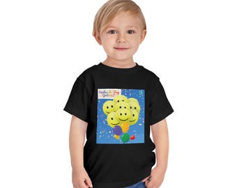 Smiles & Joy Smiley Balloon peuter-T-shirt Spread Happiness Daily | 15 vrolijke kleuren | Zacht katoen