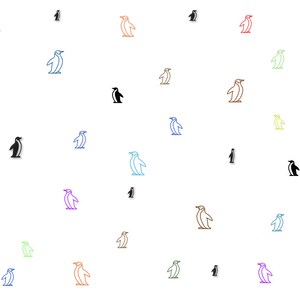Emballage cadeau en feuille sur le thème des pingouins, pièce unique