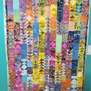 Flying Geese Rainbow Throw