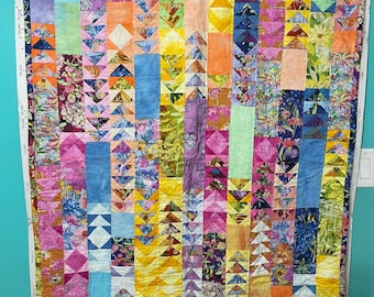 Flying Geese Rainbow Throw