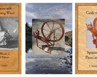 French (and Canadian) Wheel Builder's Set- THREE BOOK SET,  Spinning Wheel Plans