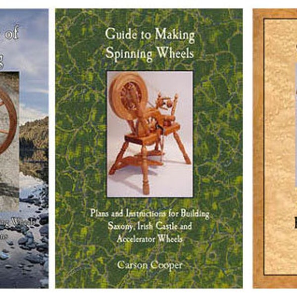 Saxony and Irish Castle Builder's Set- THREE BOOK SET, Spinning Wheel Plans