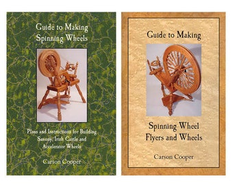 Two Book Set, Guide to Making Spinning Wheels, Plans and Instructions, Saxony etc. AND Guide to Making Spinning Wheel Flyers and Wheels