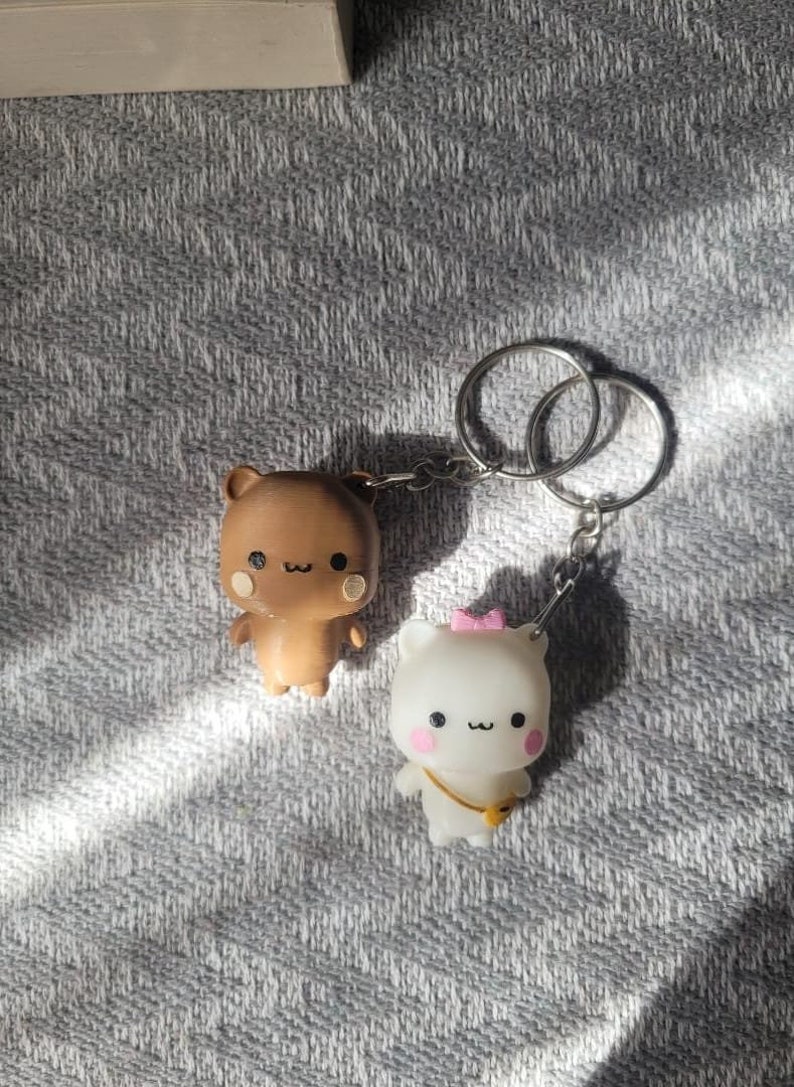 Porte-clés Mignon Pandas Bubu & Dudu – Style Kawaii – Idéal Cadeau Amitié Ou Couple