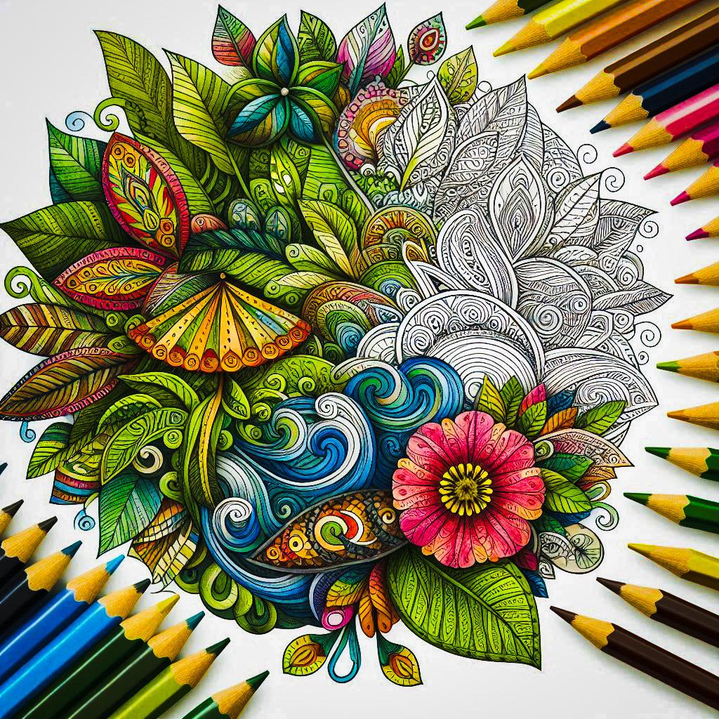 Nature Inspired Mandala Coloring Book,paperback, Adult Coloring ...