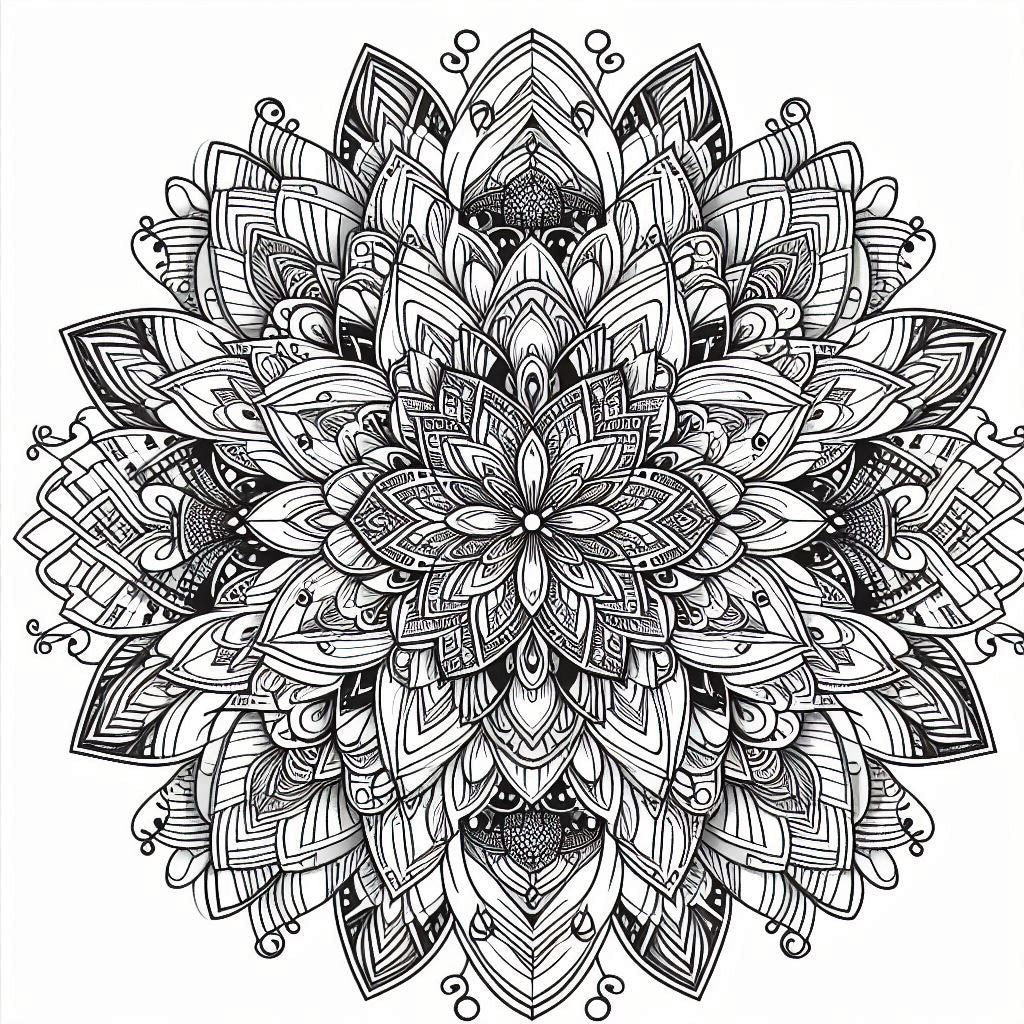 Nature Inspired Mandala Coloring Book,paperback, Adult Coloring ...