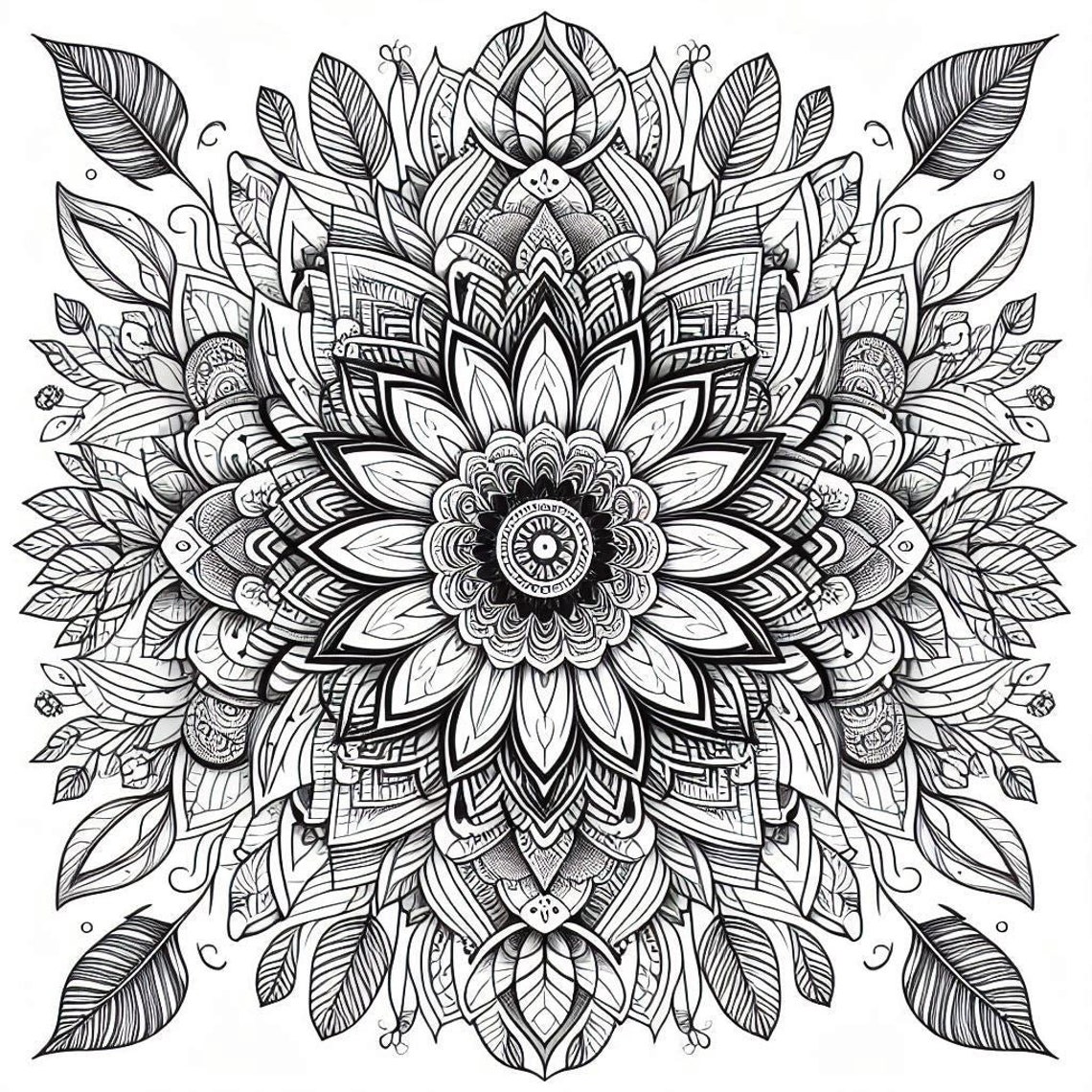 Nature Inspired Mandala Coloring Book,paperback, Adult Coloring ...