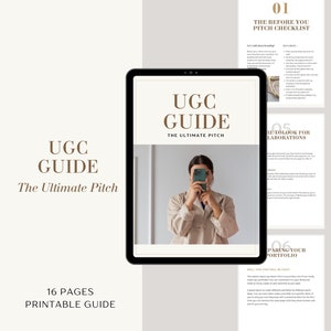 UGC Guide | UGC Pitch  | Ultimate Pitch Guide | UGC Portfolio | Content Creator | Email Template | Influencer Guide | Brand Pitch | Workbook